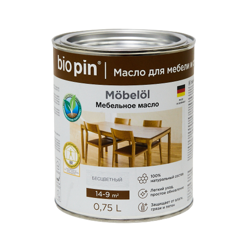 Масло для мебели Biopin 0,375л бесцветный